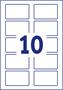 Label, removeable, round corner, 80x50 mm, for textil, AVERY ZWECKFORM, 200 label/pack